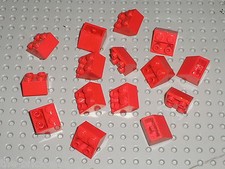 15 pieces LEGO Red Slope Brick