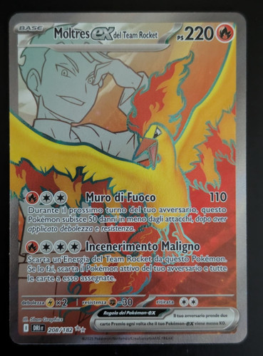Carta pokemon moltres del - pokemon, ex