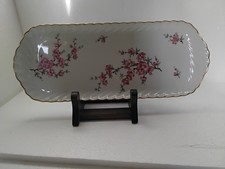 vassoio in porcellana di Limoges con decorazione in stile Sakura