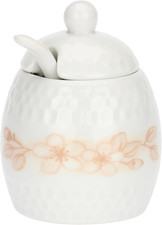 - Mini Zuccheriera Con Cucchiaino - Porcellana - Collezione Bomboniera - 50 Ml -