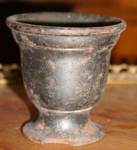 Antico mortaio ghisa - mortaio, in