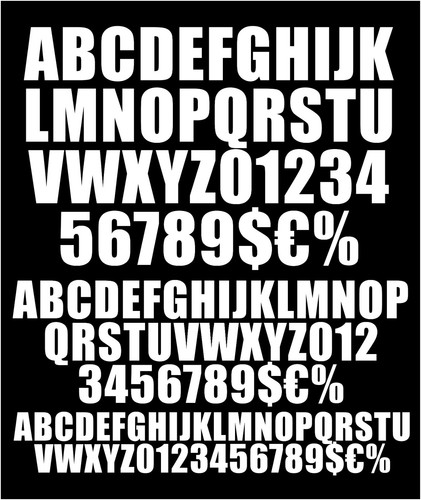 Kit 117 scritte adesive - x,
