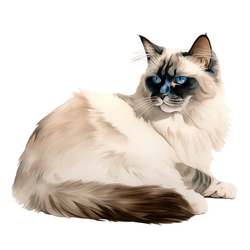 Adesivi ragdoll gatto - 6,