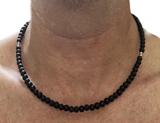 Collana pietre dure - onice, nero