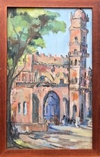 Espressionista Amar Orientale Scena Centro Storico Mura Della Città Arco Persone