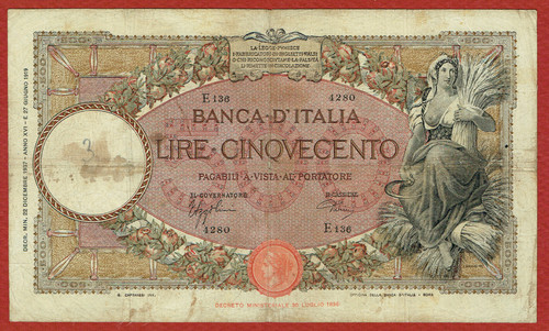 Banca italia 12 1937 - banca, d'italia