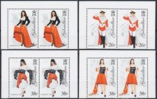 Gibilterra 1998 Europa Moda Costumi Vestiti Tessili Design Cappello Arte 2x2v MNH