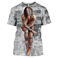 T-shirt vintage tatuata Femme