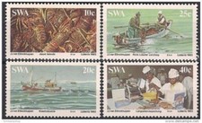 SWA 1983 Aragoste Crostacei Marini Industria Barche da Pesca Nave 4v MNH