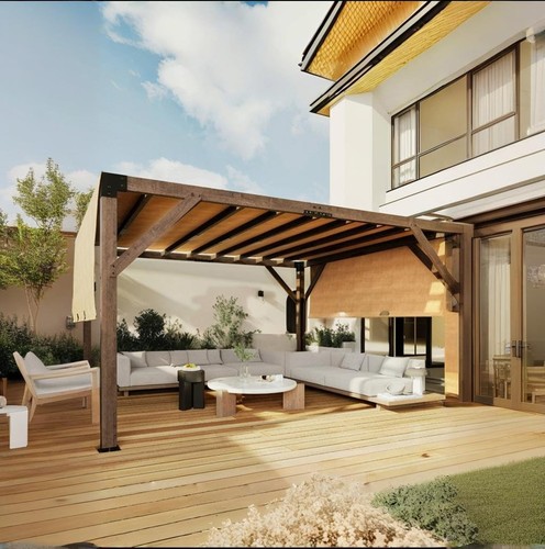 12x14 cedar wooden pergola - ft,