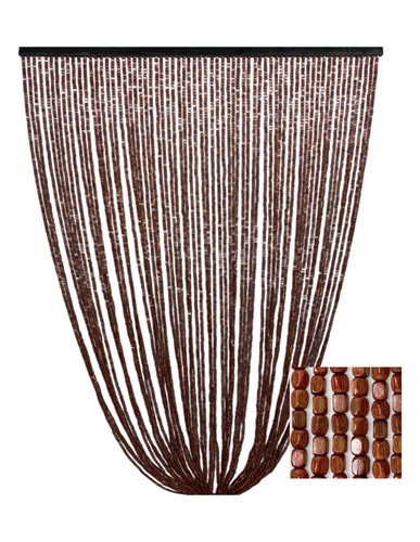 Tenda perline legno - perline, marrone