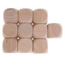 10 Dadi Da Gioco In Legno D6