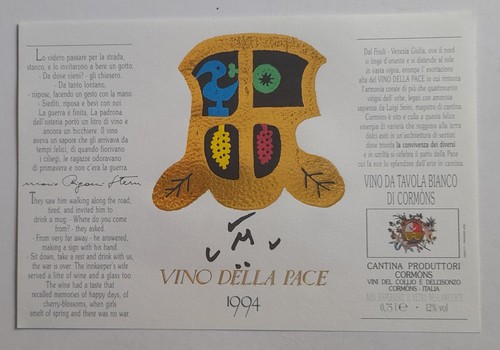 Etichetta vino pace 1994 - etichetta,