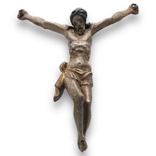 XL ANTICO GRANDE scultura CRISTO CROCIFISSO IN LEGNO XVIII sec 1700