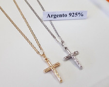 COLLANA CON CROCE ARGENTO 925