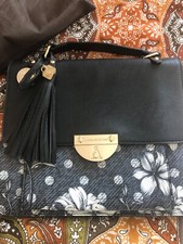 borsa a mano donna marca l'atelier du sac nera con motivi floreali in ecopelle 
