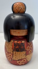 Bambola Kokeshi vintage firmata