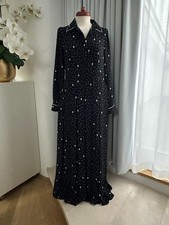 ABITO MAXI LUNGO NERO 100%