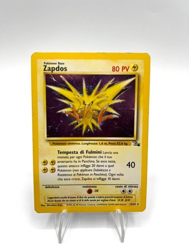 Carta pokemon zapdos set - zapdos, 15/62