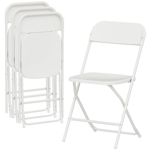 Homcom set sedie pieghevoli - set, 4