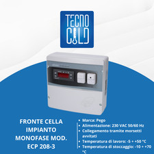 PEGO QUADRO ELETTRICO DI CONTROLLO ECP 208 PER CELLE REFRIGERATE CON COMPRESSORE