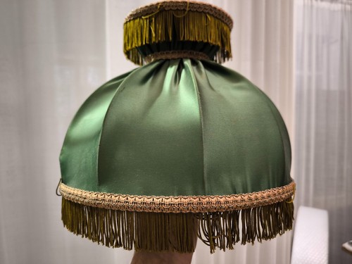 Paralume seta verde - paralume, vintage