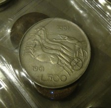 Moneta Lire 500 argento