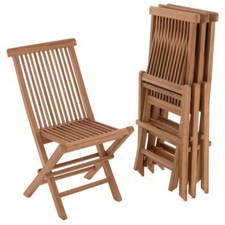 DIVERO Set 4 Sedie Pieghevoli