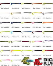 Big Bite Baits Anello Disco Verme (RW) Scegli Qualsiasi 33 Colori 4 Pollici Esche Plastica Morbida