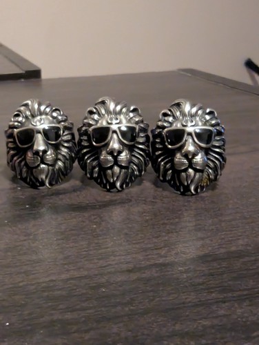Anello testa leone in - ,