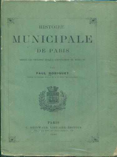 Histoire municipale paris - histoire,