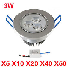 FARETTO ROTONDO LED AD INCASSO 3W CON ALETTE A MOLLA LUCE FREDDA ORIENTABILE