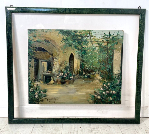 Quadro dipinto olio tavola - olio,