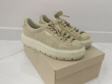 PUMA PLATFORM, sneaker, taglia 37, color bianco e beige, scarpe da ginnastica