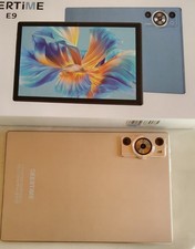 Deertime E9 Tablet Android 14 Wifi 10.1" 128 GB 6+16 Ram colore oro con cover
