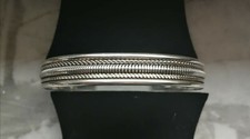 BALI SNAKE CUFF BRACELET STERLING SILVER 925 BRACCIALE ARMBAND ARGENTO WOVEN