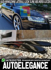 MINIGONNE LATERALI AUDI A5 COUPE SPORTBACK SLINE S5 RS5 ABS NERO LUCIDO