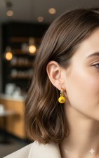 ORECCHINI M&M X KATE SPATE PLACCATI GIALLO