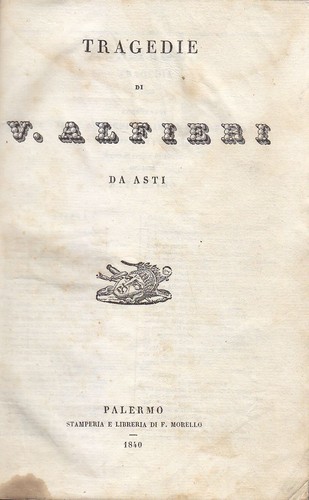 Tragedie vittorio alfieri - di,