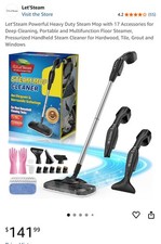 Pulitore scopa a vapore staccabile riscaldamento rapido e resistente con 17 accessori