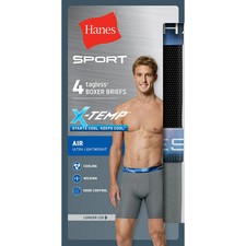 Boxer uomo Hanes® X-Temp® gamba lunga confezione da 4 pezzi "AIR & SPORT & FreshIQ Mesh"