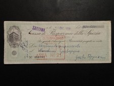 VECCHIO ASSEGNO CASSA DI