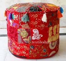Pouf boemo rosso sgabello