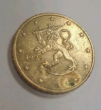 Moneta 50 Centesimi di Euro - Finlandia Leone Araldico 1999