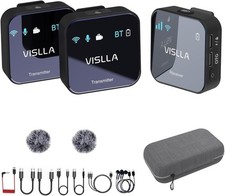 Vislla Microfono Wireless 2.4GHz Tecnologia Acustica - Compatibile Universalmente - Nuovo con scatola