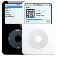 iPod Video Classic 5th Wolfson DAC 30GB 60GB 80GB Bianco Nero TESTATO BATTERIA NUOVA