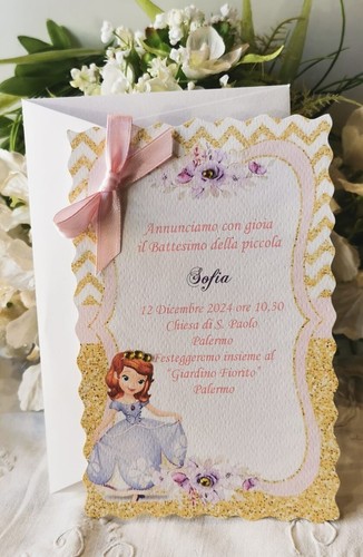 Invito battesimo principessa - invito,