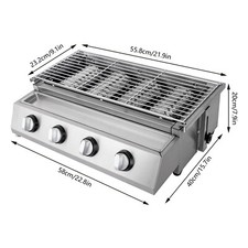 Barbecue a Gas Grill Acciaio