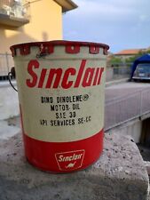 Bidone Latta Vintage Olio Sinclair