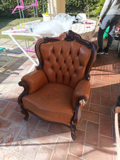 2 poltrone chester Chesterfield legno noce e pelle. Antiquariato Elegante Arredo